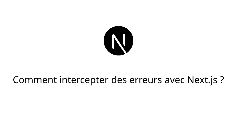 Comment intercepter des erreurs avec Next.js ?